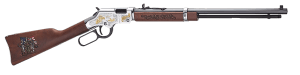 Henry H004MC2 Spirit Of The Corps 250th Anniversary 2nd Edition 22 S/L/LR 16+1 20" Black Octagon Barrel  Nickel-Plated w/24K Gold Inlay Engraved Brass Drilled & Tapped Receiver  American Walnut Straight Stock