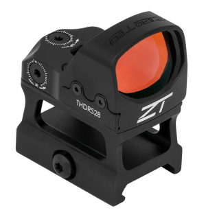 Zero Tech Optics THDRS28H Thrive HD w/High Mount Black 1x28mmx20mm  3 MOA Red Dot Reticle Picatinny Rail/RMR Footprint Mount