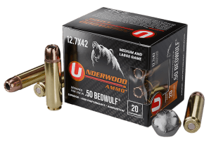 Underwood Ammo 518 XTP 50Beowulf 350gr Copper/Lead Jacketed Hollow Point 20 Per Box/10 Case Underwood Ammo 518 XTP 50Beowulf 350gr Copper/Lead Jacketed Hollow Point 20 Per Box/10 Case