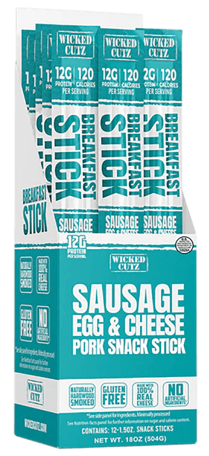 Wicked Cutz WCBR12SEC Sausage Egg & Cheese Breakfast Sticks 12 Pack Wicked Cutz WCBR12SEC Sausage Egg & Cheese Breakfast Sticks 12 Pack