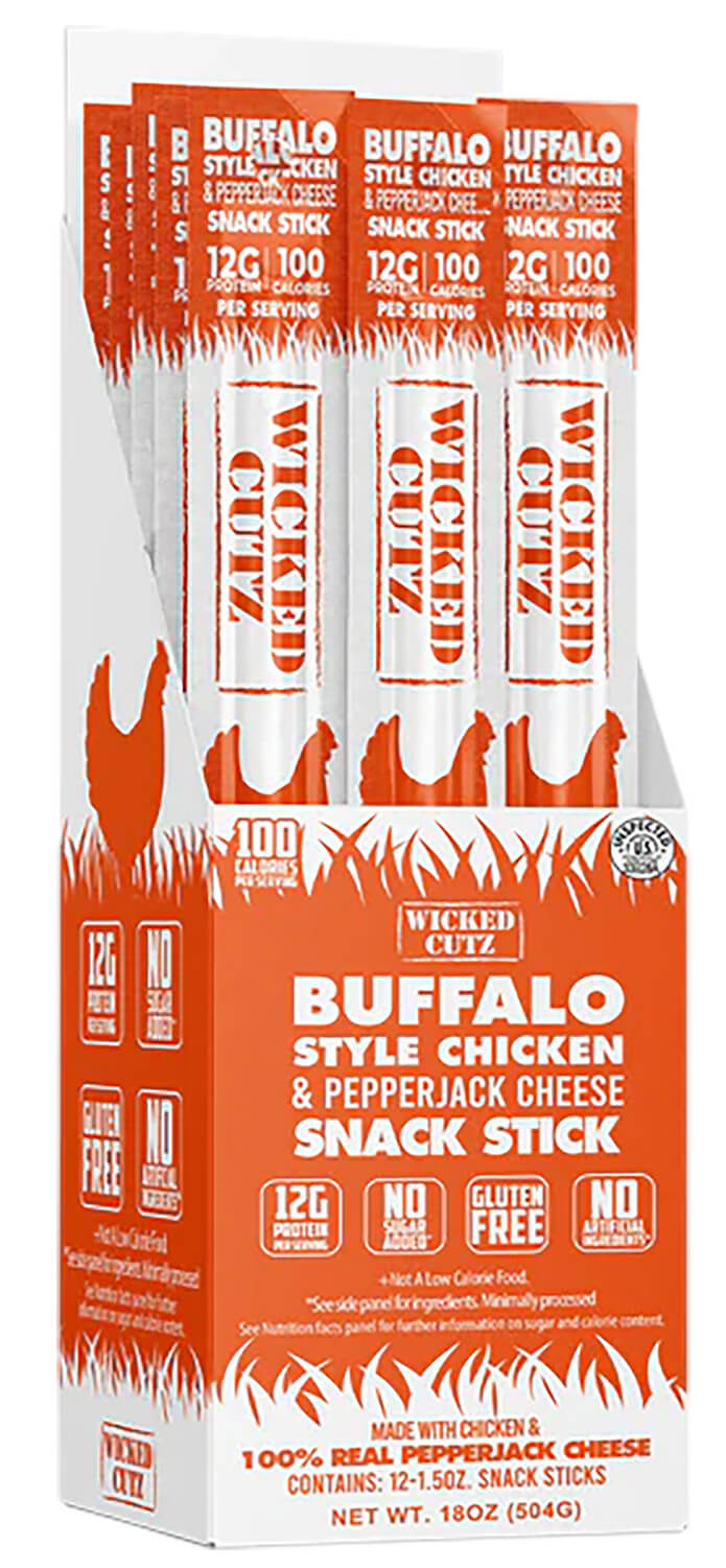 Wicked Cutz WCCS12BC Buffalo Style Chicken & Cheese Sticks 12 Pack Wicked Cutz WCCS12BC Buffalo Style Chicken & Cheese Sticks 12 Pack