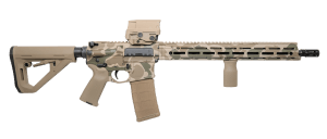 Cnc Firearms CNCDDDCV7 Daniel Defense DDM4 V7 5.56 NATO 30+1 16" Duck Camo Cerakote  Threaded Barrel  Aluminum Receiver w/Picatinny Rail  M-LOK Handguard  DD Buttstock & Grip  Tan Vortex AMG UH-1 Red Dot