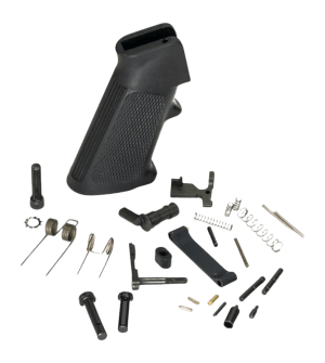 White Label Armory WLA-LOW-1014-01  Lower Parts Kit For AR Platform Curved Trigger Black