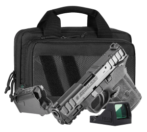 Smith & Wesson 14718 Equalizer Bundle Micro-Compact 9mm Luger 15+1 3.68" Black Armornite Stainless Steel Barrel & Serrated w/Optic Slide  Black Polymer Frame w/Picatinny Rail  Black Textured Polymer Grip  Viridian RFX-11 Green Dot  Right Hand