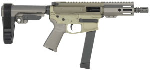 Shark Coast Tactical SCCSNKY9N002 Sneaky Pete  Sports South Exclusive 9mm Luger 30+1 5.50″ Black Melonite CMV Barrel  M-LOK Handguard  Two-Tone Green Cerakote Receiver w/Picatinny Rail  Tungsten Cerakote Polymer SB Tactical SBA3 Brace  MAGPUL Grip