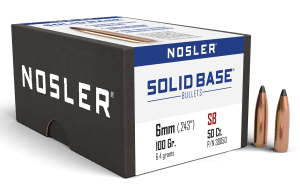 Nosler 38050 Solid Base  6mm 100gr Soft Point 50CT