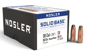 Nosler 38058 Solid Base  30Cal 150gr Round Nose 50CT