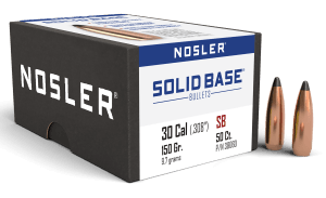 Nosler 38060 Solid Base  30Cal 150gr Soft Point 50CT