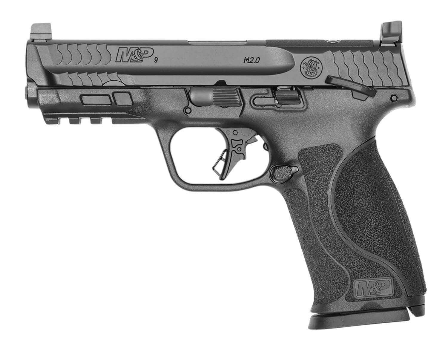 Smith & Wesson 14276 M&P M2.0 *CA Compliant Full Size 9mm Luger 10+1 4.25" Black Armornite Stainless Steel Barrel & Optic Cut/Serrated Slide Black Polymer Frame w/Picatinny Rail Interchangeable Palmswell Grip - Image 2