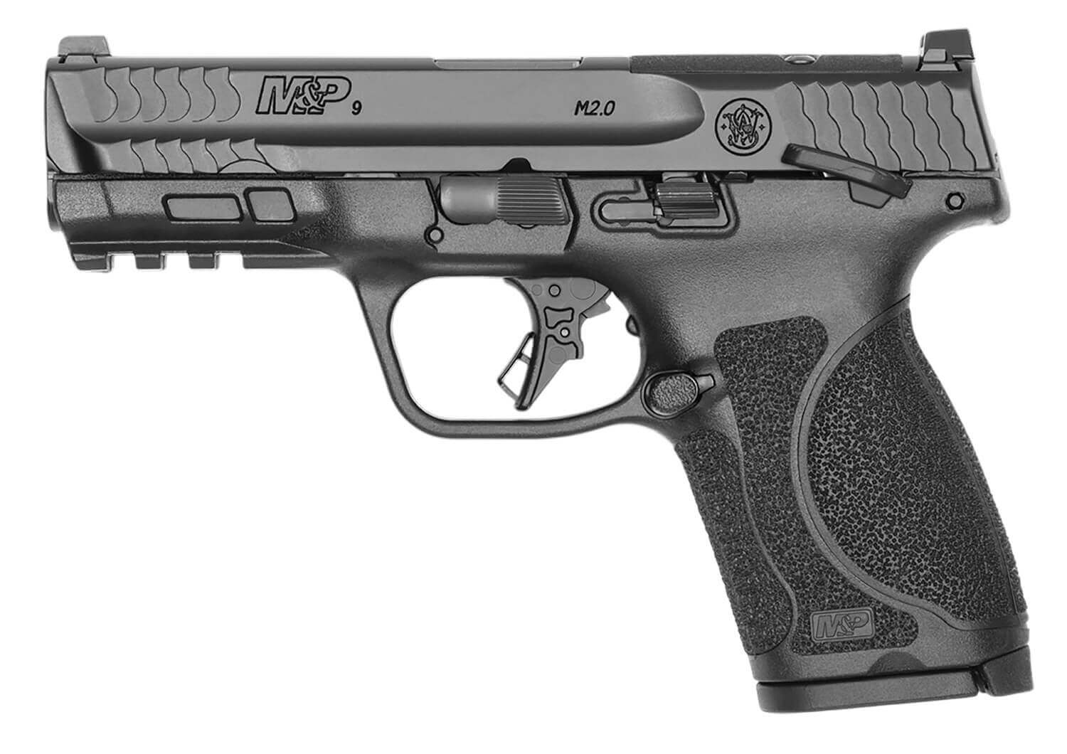 Smith & Wesson 14277 M&P M2.0 *CA Compliant Compact 9mm Luger 10+1 4" Black Armornite Stainless Steel Barrel & Optic Cut/Serrated Slide Black Polymer Frame w/Picatinny Rail Interchangeable Palmswell Grip - Image 2