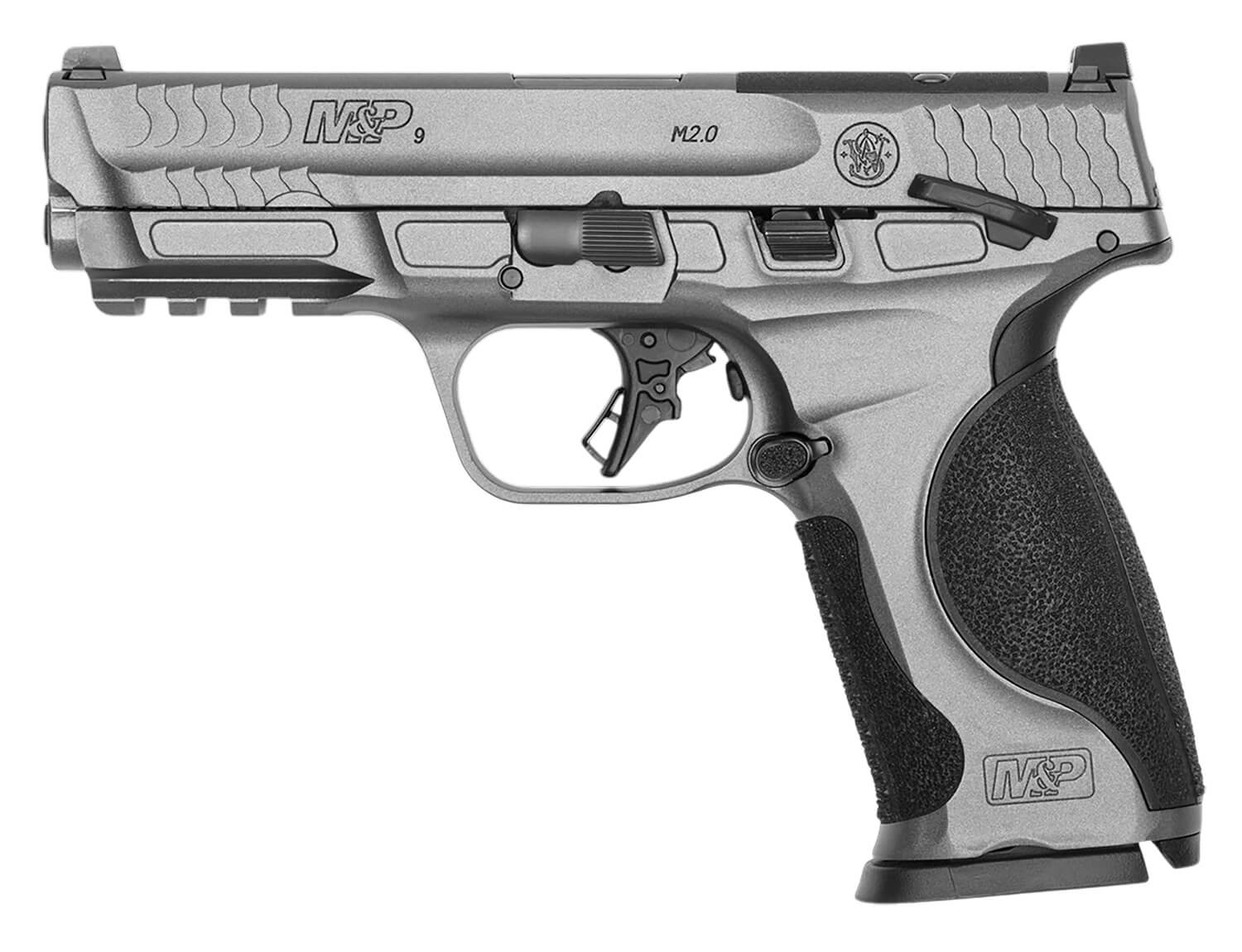 Smith & Wesson 14278 M&P M2.0 Metal *CA Complaint Full Size Frame 9mm Luger 10+1 4.25″ Black Armornite Barrel Tungsten Gray Cerakote Stainless Steel Optic Cut/Serrated Slide & Aluminum Frame w/Picatinny Rail Interchangeable Palmswell Grip Smith & Wesson 14278 M&P M2.0 Metal *CA Complaint Full Size Frame 9mm Luger 10+1 4.25″ Black Armornite Barrel Tungsten Gray Cerakote Stainless Steel Optic Cut/Serrated Slide & Aluminum Frame w/Picatinny Rail Interchangeable Palmswell Grip