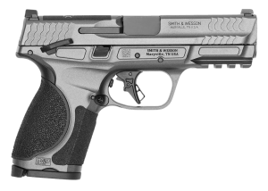 Smith & Wesson 14279 M&P M2.0 Metal *CA Complaint Compact 9mm Luger 10+1 4" Black Armornite Barrel  Tungsten Gray Cerakote Stainless Steel Optic Cut/Serrated Slide & Aluminum Frame w/Picatinny Rail  Interchangeable Palmswell  Grip