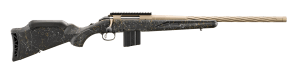 Ruger 46998 American II Prairie Full Size 22 ARC 10+1 20″ Smoked Bronze Cerakote Spiral Fluted Threaded Barrel & Alloy Steel Receiver w/Picatinny Rail  Black Splatter Adj LOP Synthetic Stock