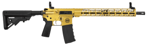 Hi-Point HP15R-556GOLD HP 15R 5.56 NATO 30+1 16" Black Threaded Barrel  Gold Aluminum Receiver w/Picatinny Rail  M-LOK Handguard  B5 Bravo Black Polymer Stock  Black B5 P Type 23 Grip
