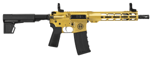 Hi-Point HP15P-556GOLD HP 15P 5.56 NATO 30+1 10.50" Black Threaded Barrel  Gold Aluminum Receiver w/Picatinny Rail  M-LOK Handguard  Blade Black Polymer Brace  Black B5 P Type 23 Grip