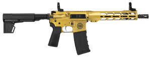 Hi-Point HP15P-300BLKGOLD HP 15P 300 Blackout 30+1 10.50" Black Threaded Barrel  Gold Aluminum Receiver w/Picatinny Rail  M-LOK Handguard  Blade Black Polymer Brace  Black B5 P Type 23 Grip