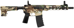 Hi-Point HP15P-300BLKM81 HP 15P 300 Blackout 30+1 10.50" Black Threaded Barrel  M81 Woodland Camo Aluminum Receiver w/Picatinny Rail  M-LOK Handguard  Blade Polymer Brace  B5 P Type 23 Grip