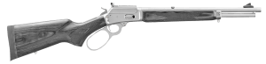 Marlin 70453 1894 Trapper 10mm Auto 10+1 16.10″ Matte Stainless Threaded Barrel  Matte Stainless Steel Receiver  Black Fixed Laminate Stock