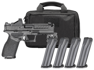 Springfield Armory EC9459BLCCOMPPAC Echelon Comp Gear Pac 9mm Luger 10+1 4.50ā³ Black Melonite Ported Barrel & Carbon Steel Integrated Compensator/Optic Ready/Serrated Slide Black Polymer Frame w/Picatinny Rail Textured Grip Viridian RFX-11 Green Dot Springfield Armory EC9459BLCCOMPPAC Echelon Comp Gear Pac 9mm Luger 10+1 4.50ā³ Black Melonite Ported Barrel & Carbon Steel Integrated Compensator/Optic Ready/Serrated Slide Black Polymer Frame w/Picatinny Rail Textured Grip Viridian RFX-11 Green Dot