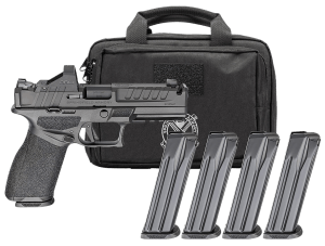 Springfield Armory EC9459BCOMP15PAC Echelon Comp Gear Pac 9mm Luger 15+1 4.50ā³ Black Melonite Ported Barrel & Carbon Steel Integrated Compensator/Optic Ready/Serrated Slide Black Polymer Frame w/Picatinny Rail Textured Grip Viridian RFX-11 Green Dot Springfield Armory EC9459BCOMP15PAC Echelon Comp Gear Pac 9mm Luger 15+1 4.50ā³ Black Melonite Ported Barrel & Carbon Steel Integrated Compensator/Optic Ready/Serrated Slide Black Polymer Frame w/Picatinny Rail Textured Grip Viridian RFX-11 Green Dot
