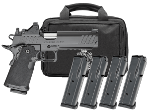 Springfield Armory PH9119AOSPAC 1911 DS Prodigy Gear Pac 9mm Luger 20+1 5" Stainless Match Grade Bull Barrel  Black Cerakote Carbon Steel Optic Ready/Serrated Slide  Black Cerakote Steel Frame w/Picatinny Rail  Black Polymer Grip  Viridian RFX-11