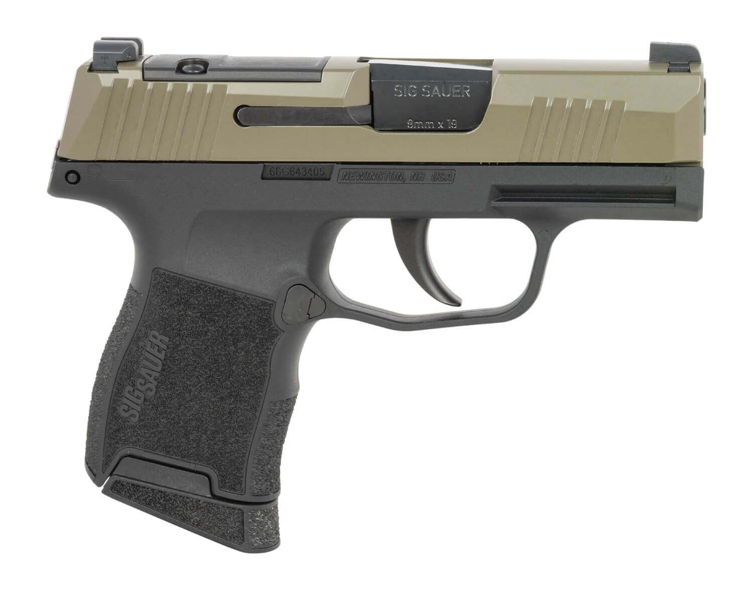Sig Sauer 3659GXR3P P365 Micro-Compact 9mm Luger 10+1 3.10" Black Barrel Moss Green Stainless Steel Optic Ready/Serrated Slide Black Alloy Frame w/Accessory Rail Textured Grip RMSc Footprint - Image 4