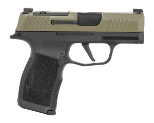 Sig Sauer 365X9GXR3P P365X  Micro-Compact 9mm Luger 12+1 3.10" Black Moss Green Stainless Steel Optic Ready/Serrated Slide  Black Stainless Steel Frame w/Accessory Rail  Textured Grip  RMSc Footprint