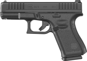 Glock UV4450101 G44 V Compact 22 LR 10+1 4.02" Black GMB Barrel  Matte Black Serrated Slide  Black Polymer Frame w/Accessory Rail  Interchangeable Backstrap Grip