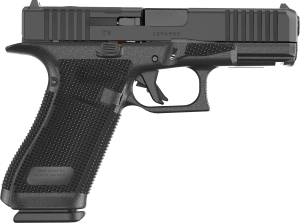 Glock P64550201 G45 Gen6 Crossover Frame 9mm Luger 10+1 4.02" Black GMB Barrel  Black nDLC Steel Optic Ready/Serrated Slide  Black Polymer Frame w/Accessory Rail  Interchangeable Backstrap Grip