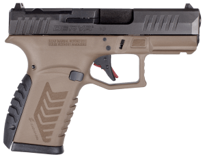 Derya Firearms DY9Z.TTBB.TR DY9Z  Micro Compact 9mm Luger 15+1 3.50" Black Melonite Alloy Steel Barrel & Optic Ready/Serrated Slide  Barrett Brown Polymer Frame w/Accessory Rail  Interchangeable Backstrap Grip  RMSc Footprint