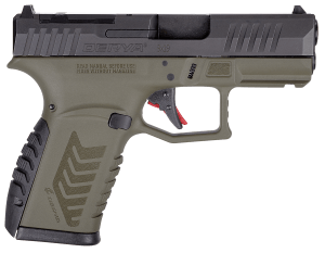 Derya Firearms DY9Z.TTODG.TR DY9Z  Micro Compact 9mm Luger 15+1 3.50" Black Melonite Alloy Steel Barrel & Optic Ready/Serrated Slide  OD Green Polymer Frame w/Accessory Rail  Interchangeable Backstrap Grip  RMSc Footprint