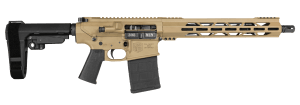 Diamondback DB1222C062 DB10  308 Win 20+1 13.50" Black Nitride Threaded Barrel  M-LOK Handguard  Flat Dark Earth Cerakote Aluminum Receiver w/Picatinny Rail  Black Polymer SB Tactical SBA3 Brace  Black Magpul MOE K Grip