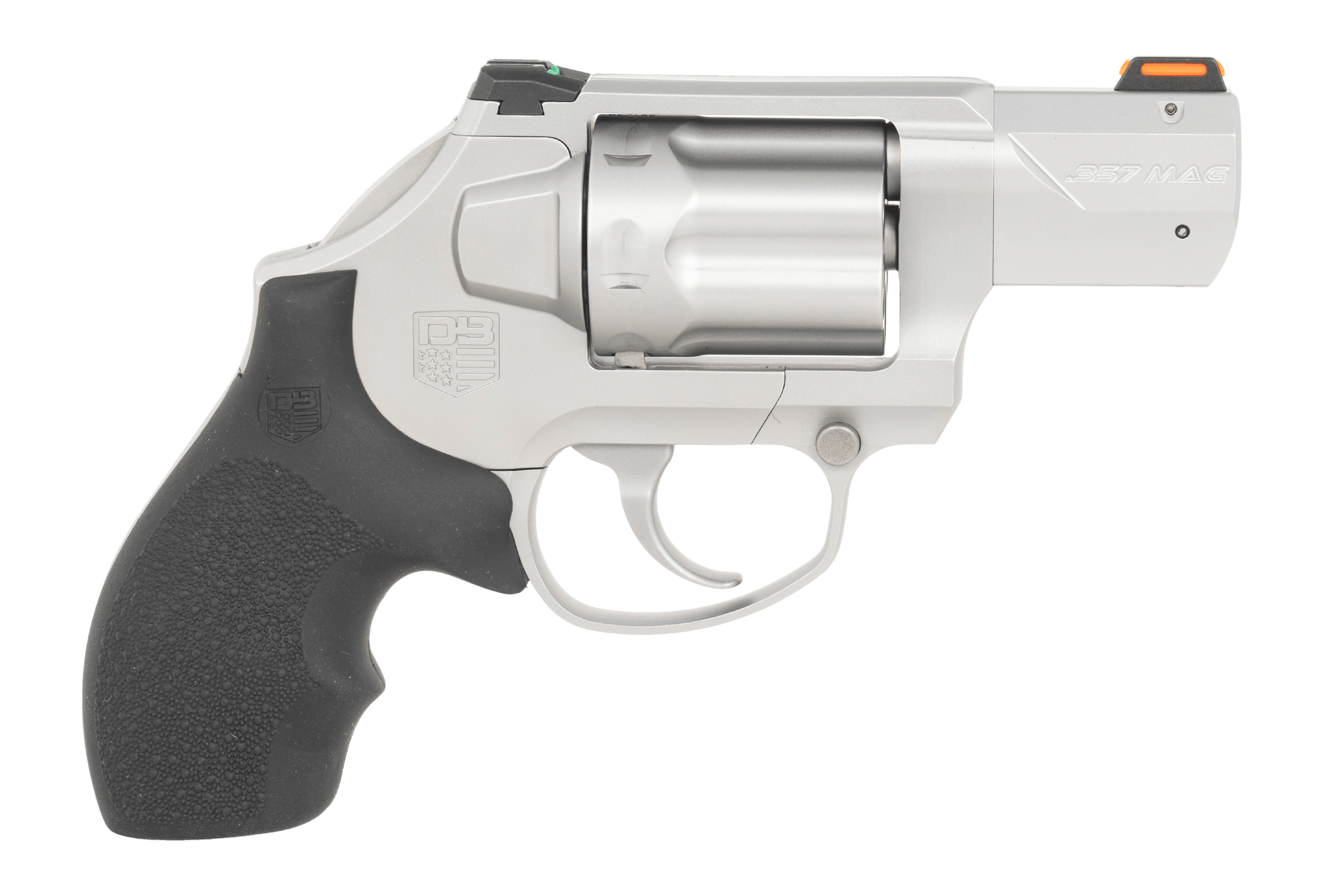 Diamondback DB0700S712 SDR DAO 357 Mag/38 Special +P 6 Shot 2" Glass Bead Stainless Steel Barrel Cylinder & Frame Black Hogue Rubber Grip Exposed Hammer