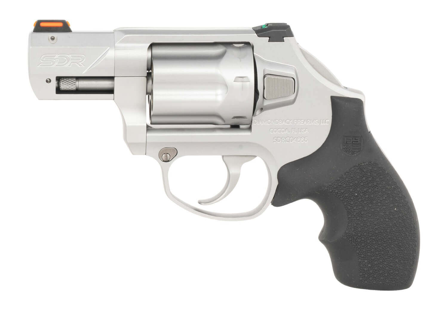 Diamondback DB0700S712 SDR DAO 357 Mag/38 Special +P 6 Shot 2" Glass Bead Stainless Steel Barrel Cylinder & Frame Black Hogue Rubber Grip Exposed Hammer - Image 2