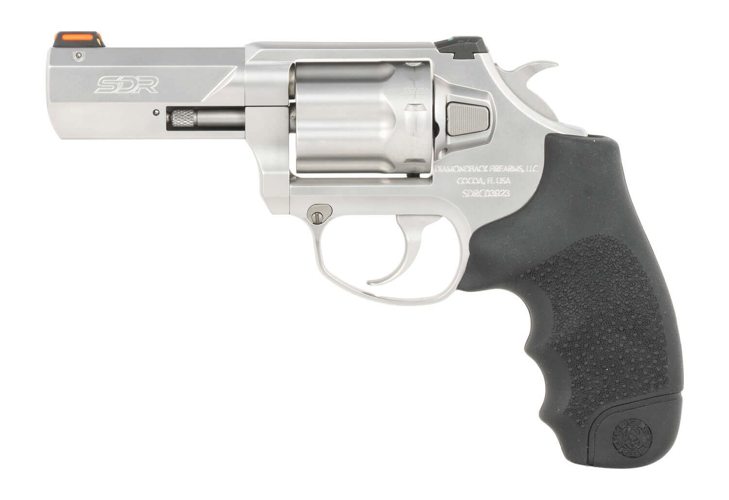 Diamondback DB0700S713 SDR DA/SA 357 Mag/38 Special +P 6 Shot 3" Glass Bead Stainless Steel Barrel Cylinder & Frame Black Hogue Rubber Grip Exposed Hammer - Image 2