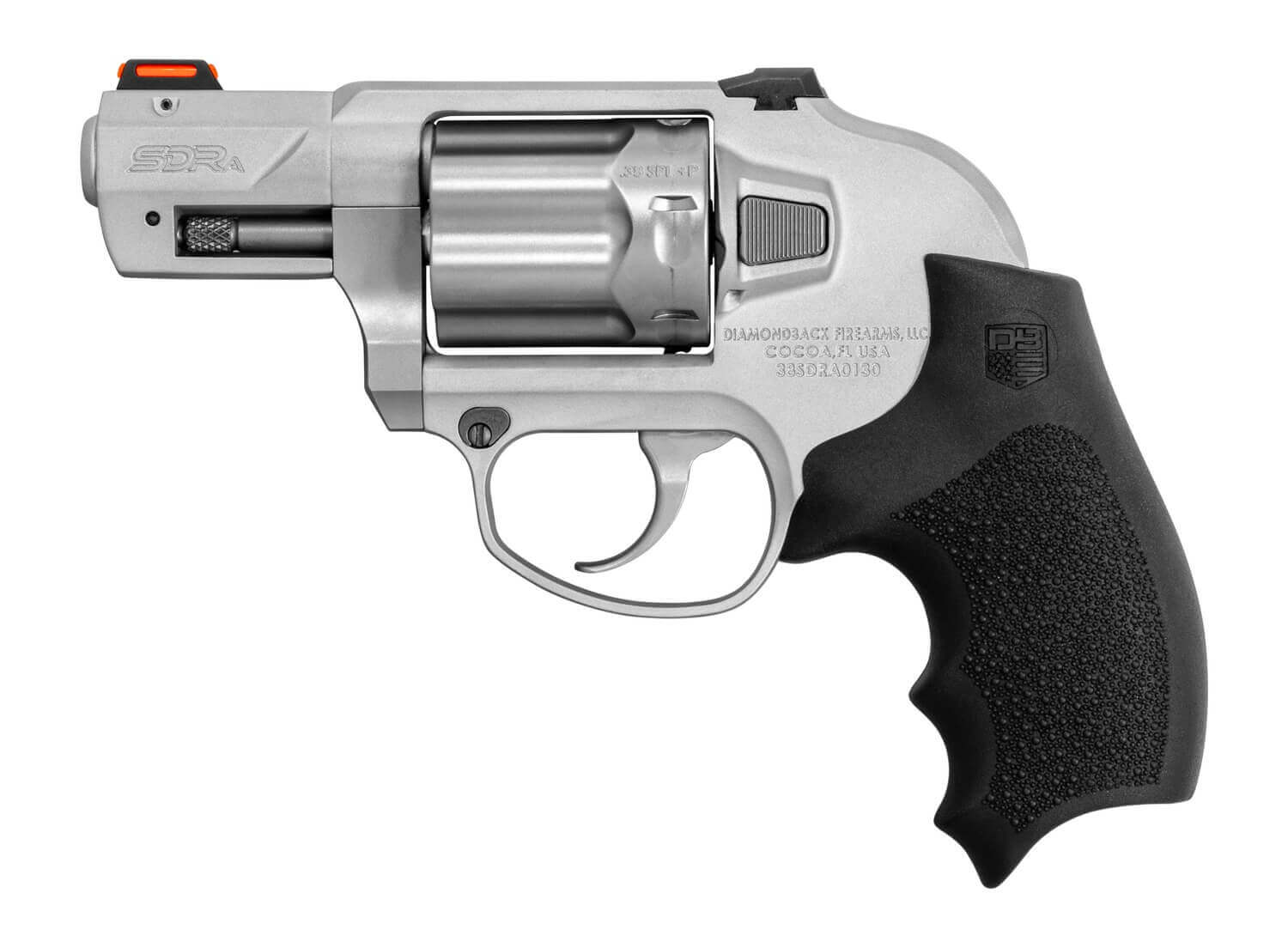 Diamondback DB0800D711 SDR 38 Special +P 6 Shot 2" Glass Bead Stainless Steel Barrel & Cylinder Glass Bead Aluminum Frame Black Hogue Rubber Grip Concealed Hammer - Image 2