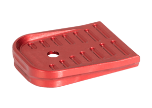 Timber Creek Outdoors GL43XMFPR Glock 43X Magazine Floor Plate Red Aluminum