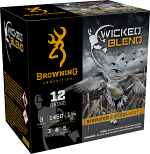 Browning Ammo B193431233 Wicked Blend  12Gauge 3" 1 1/4oz 3/5BI Shot 25 Per Box/10 Case