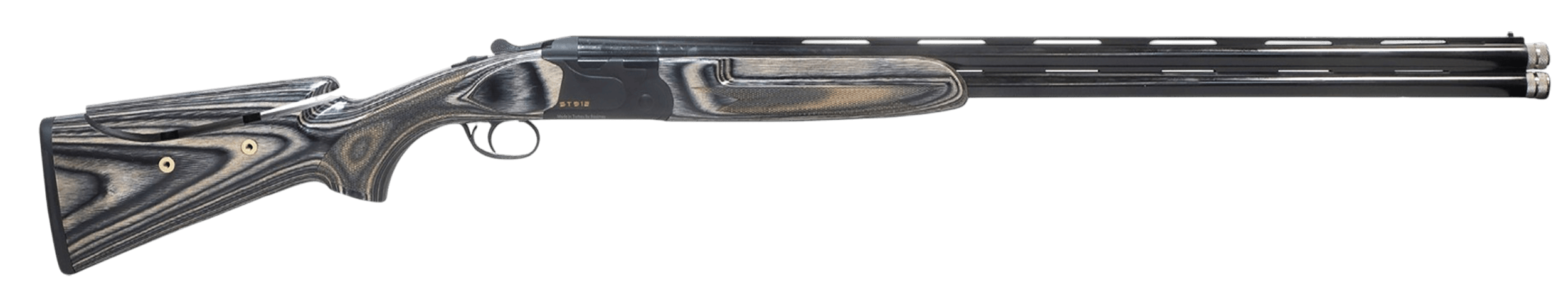 Pointer REXST912BBL12 Sport Trek ST912 Full Size 12 Gauge Break Open 3" 2rd 28" Black Over/Under Vent Rib Barrel Black Steel Receiver Adj Comb Gray Laminate Stock Ambidextrous