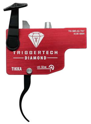 TriggerTech TI0SRB02TNP Diamond  Black/Red Curved Lever Fits Tikka Right Hand