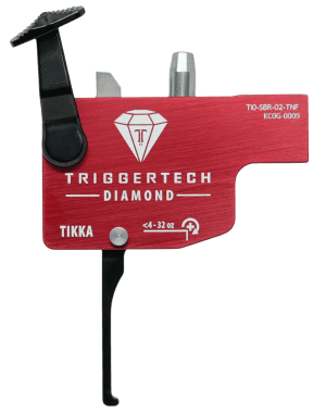 TriggerTech TILSRB02TNF Diamond  Black/Red Flat Lever Fits Tikka Left Hand