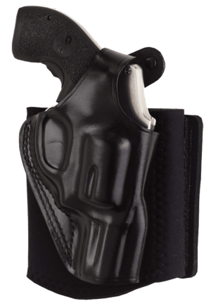Galco AG600RB Ankle Glove  Fits Ankles up to 13" Black Leather Hook & Loop Compatible w/ Sig P365/P365 SAS/Glock 42 Right Hand