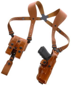 Galco VHS4212R VHS 4.0 Shoulder System Tan Leather Fits 1911 Fits 5" Barrel Ambidextrous