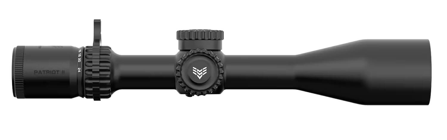 Swampfox Optics PAT2624MT Patriot II Black 6-24x50mm 30mm Tube Clean Tree MOA Reticle Swampfox Optics PAT2624MT Patriot II Black 6-24x50mm 30mm Tube Clean Tree MOA Reticle