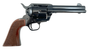 Taylors & Company 200107 1873 Pietta 9mm Luger 6 Shot 4.75" Blued Round Barrel  Blued Cylinder & Steel Frame  Walnut Checkered Army Style Grip  Manual Safety  Exposed Hammer