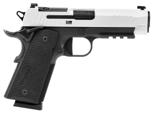 Sig Sauer 1911XCA45TWXR3TP 1911 XFreedom Series Limited Edition Carry 45 ACP 8+1 4.20" White Cerakote w/"Freedom" and Flag Engraving Stainless Steel Optic Ready/Serrated Slide  Black DLC Stainless Steel Frame w/Picatinny Rail  Black LOK G10 Grip