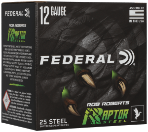 Federal RRS1383  Rob Roberts Raptor 12Gauge 3" 1 3/8oz 3Shot 25 Per Box/10 Case