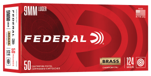 Federal C9124A 9mmLuger 124gr Full Metal Jacket 50 Per Box/20 Case