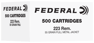Federal FC223F500   223Rem 55gr Full Metal Jacket 500 Per Box/2 Case
