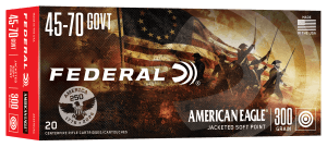 Federal AE4570USA American Eagle  45-70Gov 300gr Jacketed Soft Point 20 Per Box/10 Case